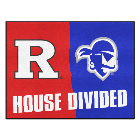 House Divided - Rutgers / Seton Hall House Divided House Divided Rug - 34 in. x 42.5 in. - House Divided - Rutgers / Seton Hall