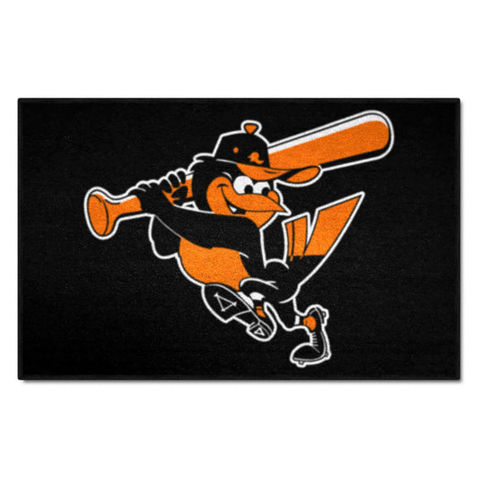 Baltimore Orioles Starter Mat Accent Rug - 19in. x 30in. 1975 Retro Logo - Baltimore Orioles