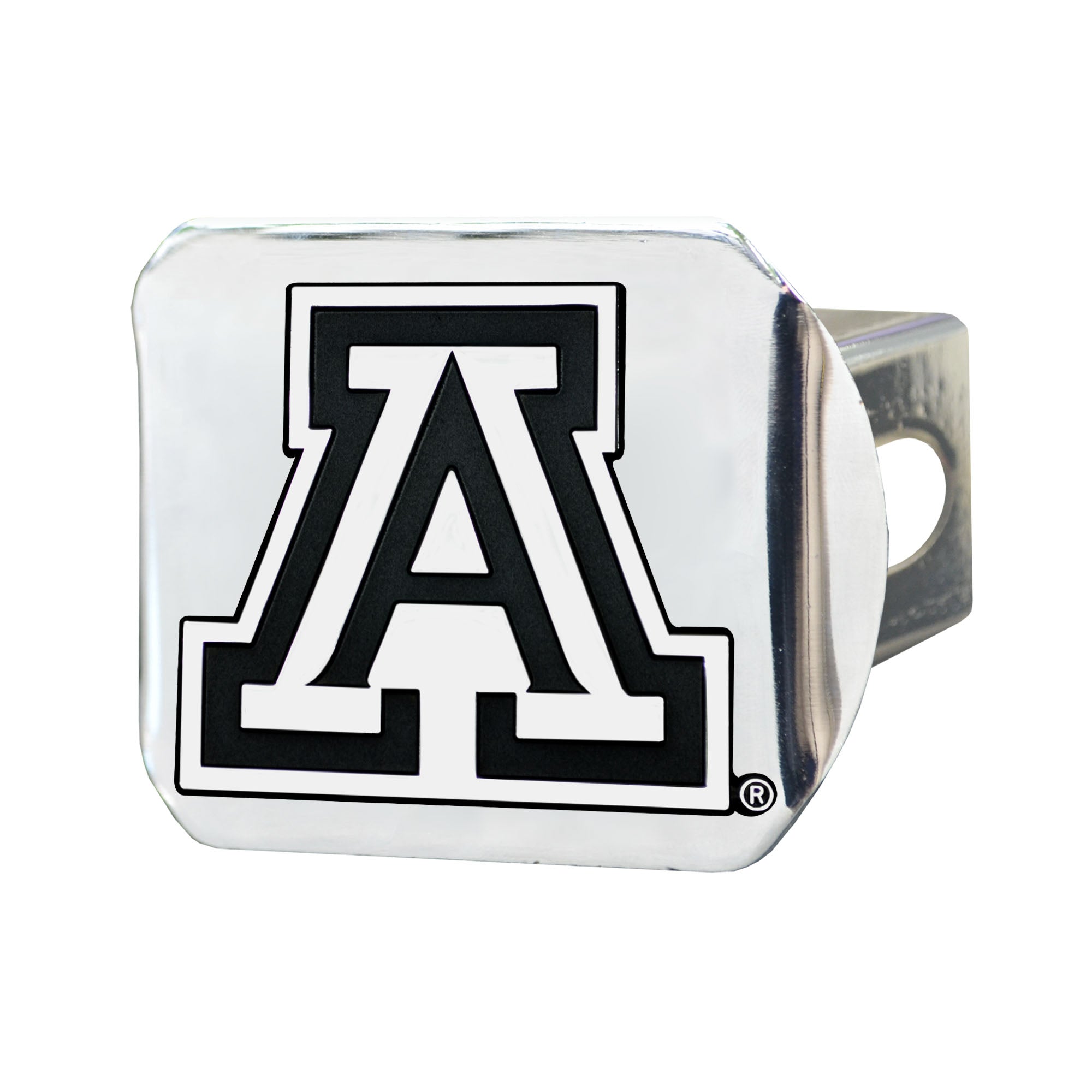 Arizona Wildcats Chrome Metal Hitch Cover with Chrome Metal 3D Emblem