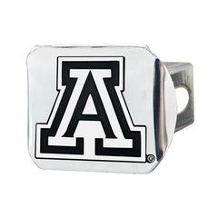 Arizona Wildcats Chrome Metal Hitch Cover with Chrome Metal 3D Emblem