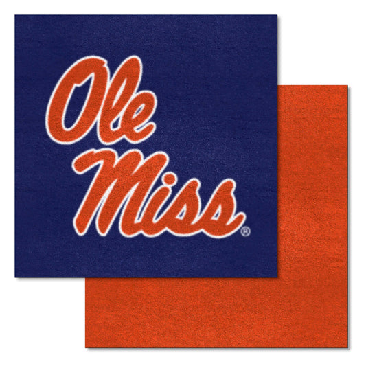 Ole Miss Rebels Team Carpet Tiles - 45 Sq Ft.