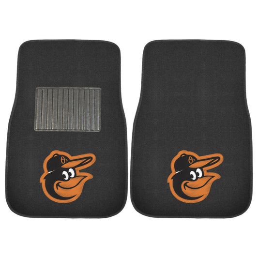 Baltimore Orioles Embroidered Car Mat Set - 2 Pieces