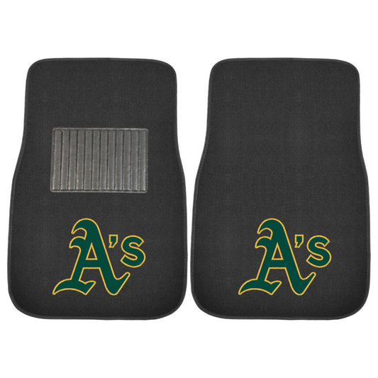 Oakland Athletics Embroidered Car Mat Set - 2 Pieces