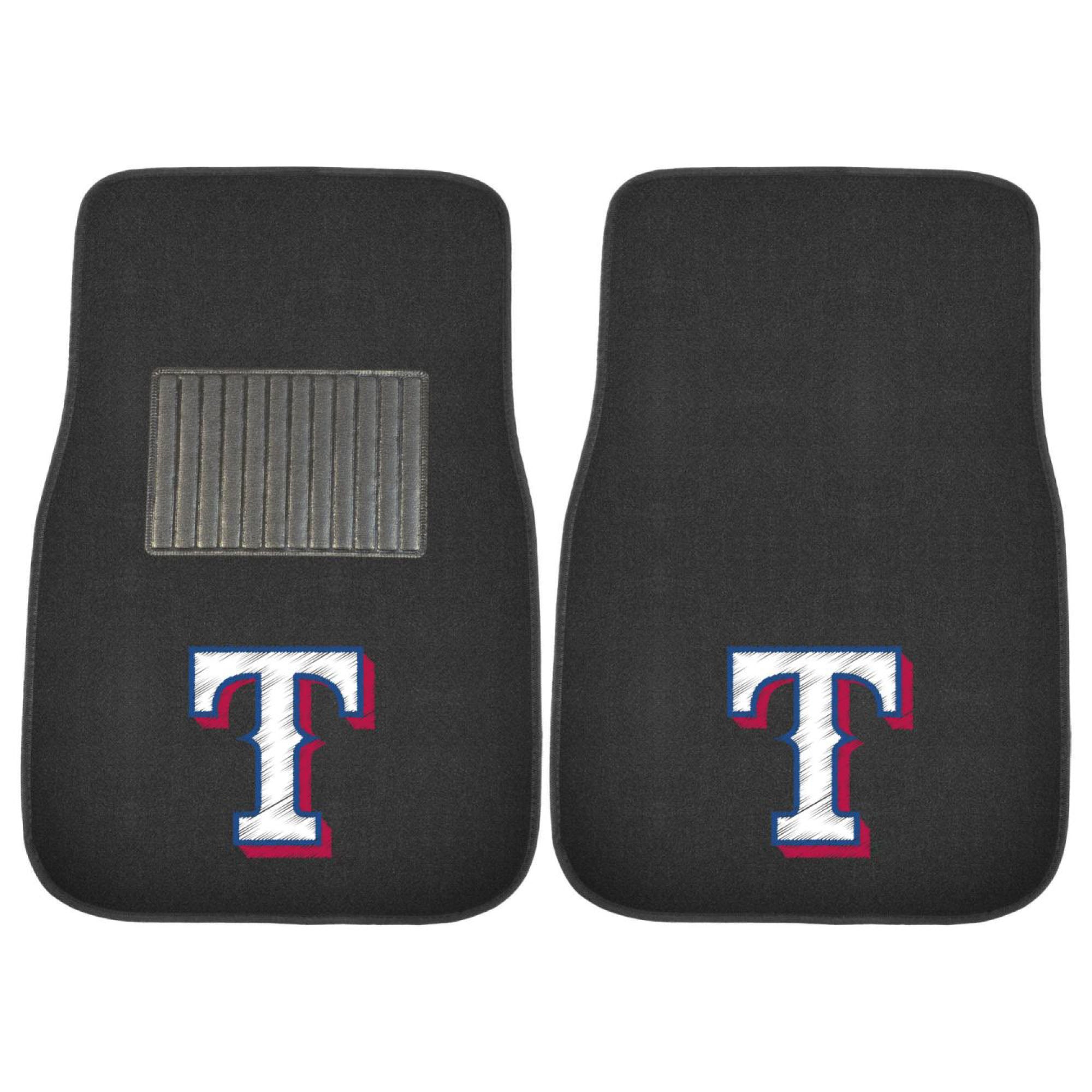 Texas Rangers Embroidered Car Mat Set - 2 Pieces