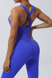 Crisscross Wide Strap Sleeveless Jumpsuit - Flyclothing LLC