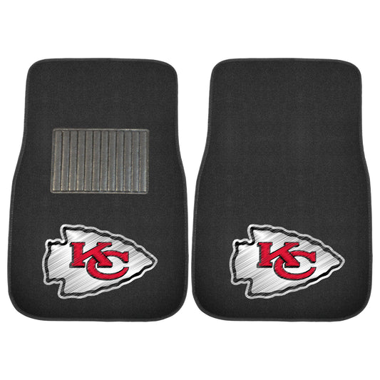 Kansas City Chiefs Embroidered Car Mat Set - 2 Pieces