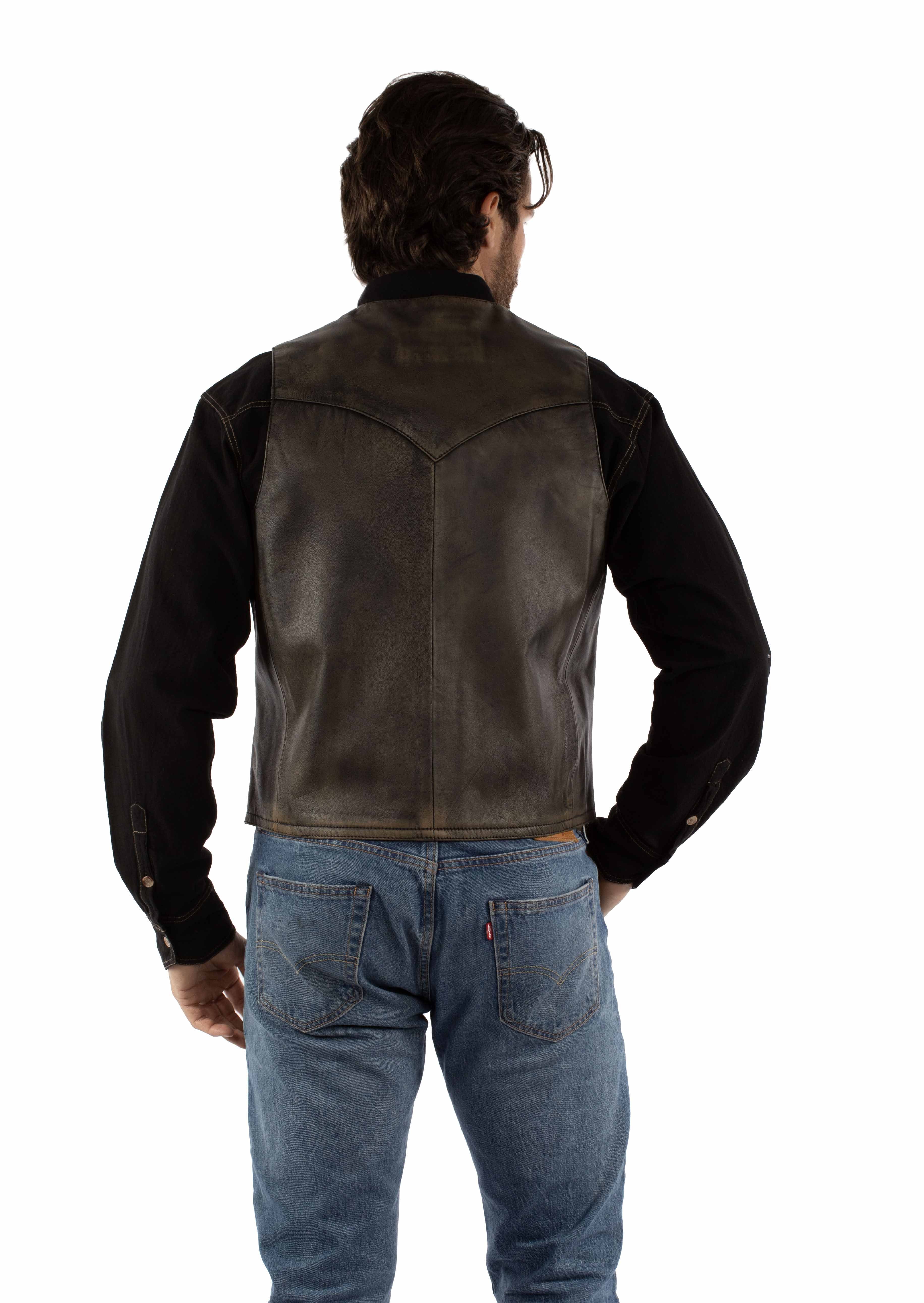 Scully leather Brown Men's vest 2061