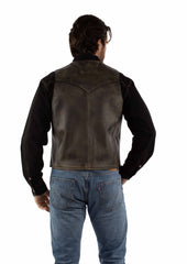 Scully leather Brown Men's vest 2061