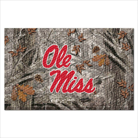 Ole Miss Rebels Rubber Scraper Door Mat Camo - Ole Miss