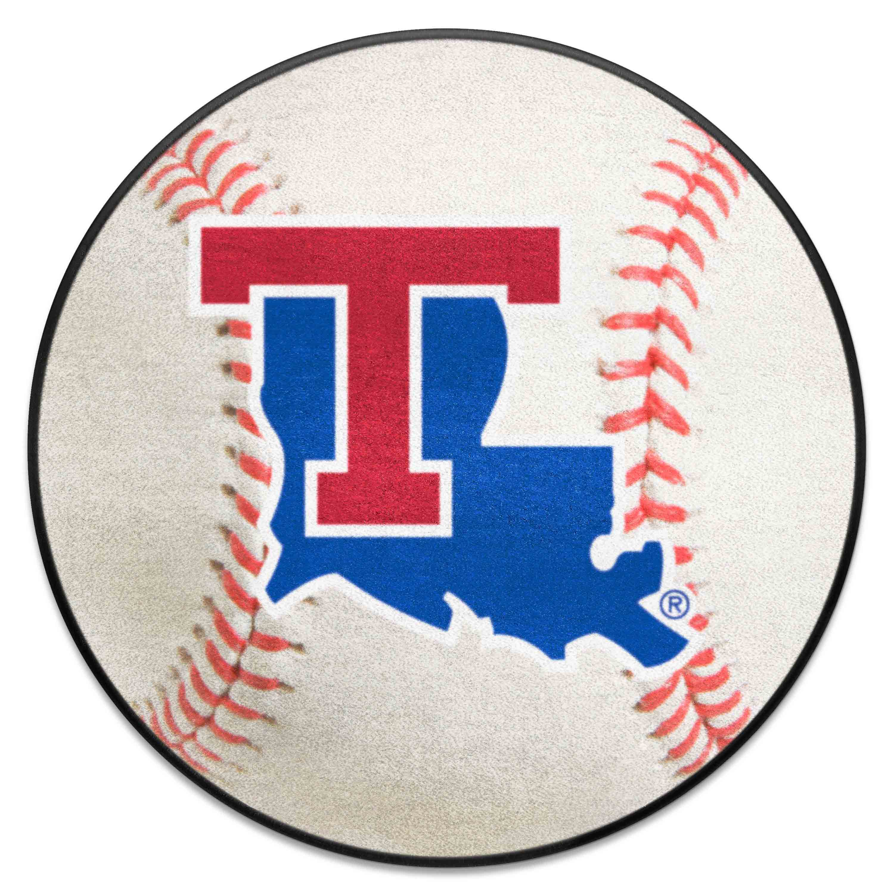 Louisiana Tech Bulldogs Baseball Rug - 27in. Diameter