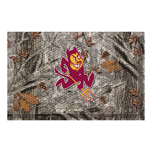 Arizona State Sun Devils Rubber Scraper Door Mat Camo, Sparky Logo - Arizona State