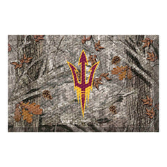 Arizona State Sun Devils Rubber Scraper Door Mat, Camo Color - Camo, "Pitchfork" Logo - Arizona State