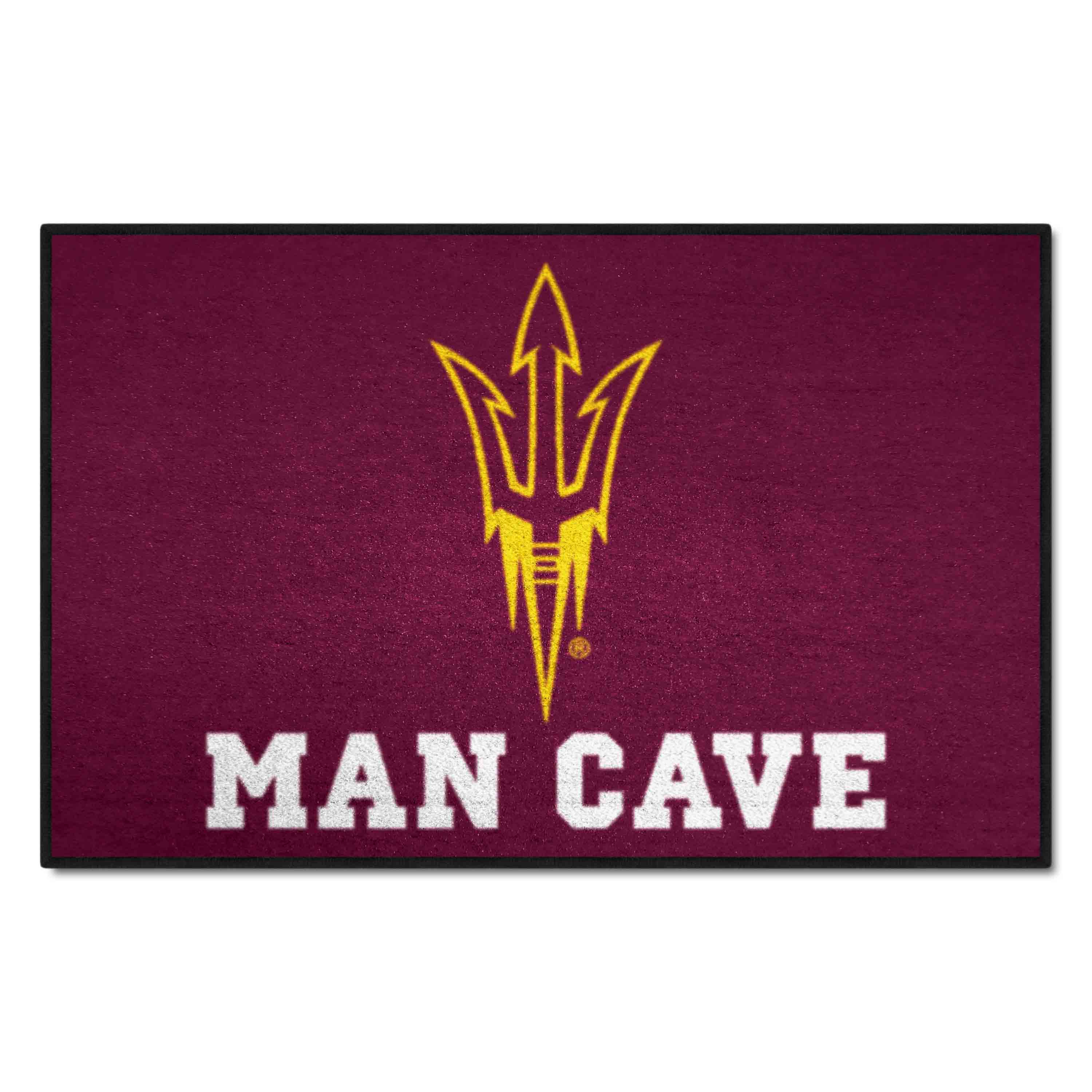 Arizona State Sun Devils Man Cave Starter Mat Accent Rug - 19in. x 30in., Pitchfork Logo