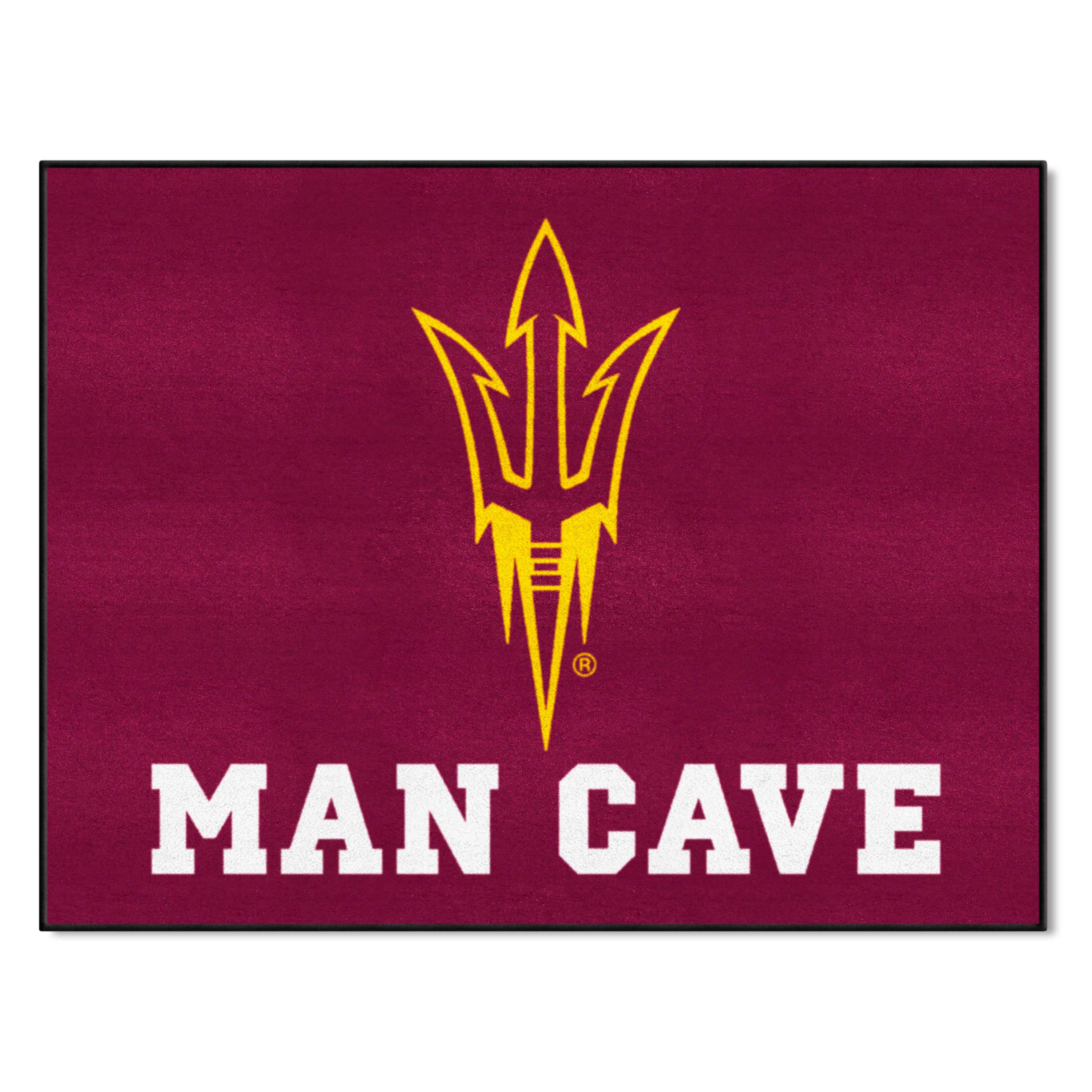 Arizona State Sun Devils Man Cave All-Star Rug - 34 in. x 42.5 in., Pitchfork Logo