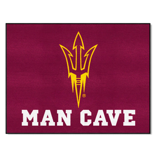 Arizona State Sun Devils Man Cave All-Star Rug - 34 in. x 42.5 in., Pitchfork Logo