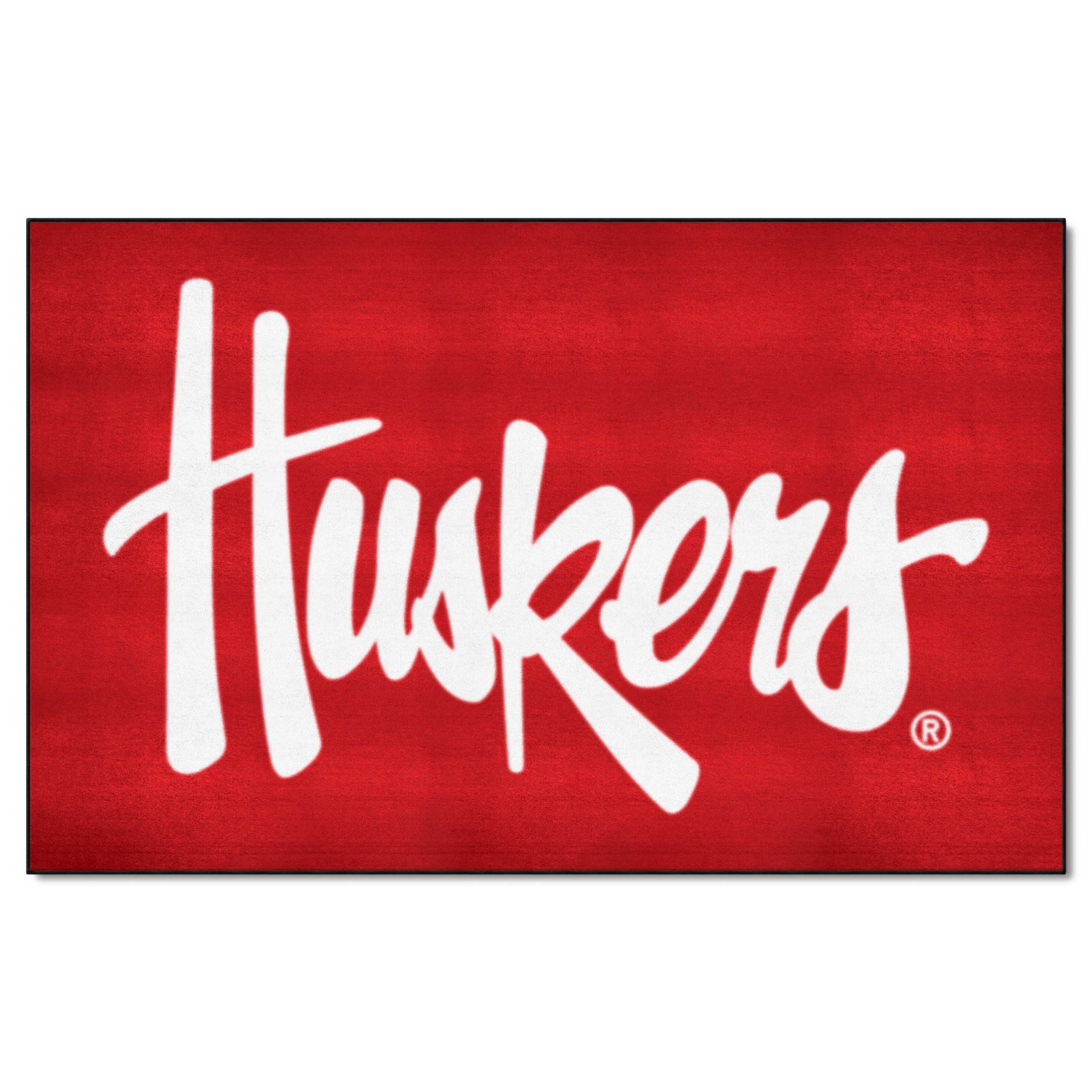 Nebraska Cornhuskers Ulti-Mat Rug - 5ft. x 8ft., "Huskers" - Nebraska