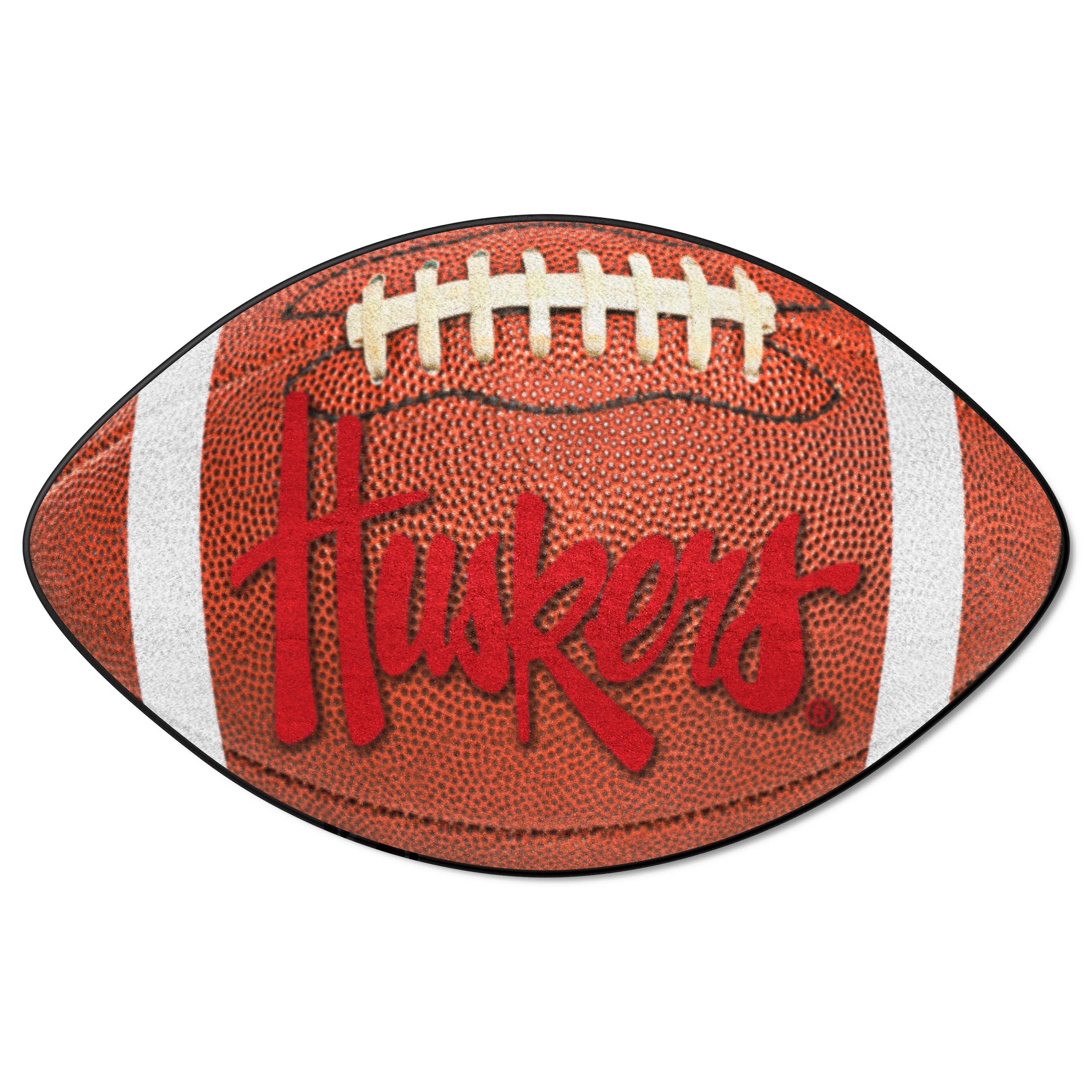 Nebraska Cornhuskers Football Rug - 20.5in. x 32.5in., "Huskers"