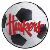 Nebraska Cornhuskers Soccer Ball Rug - 27in. Diameter, "Huskers"