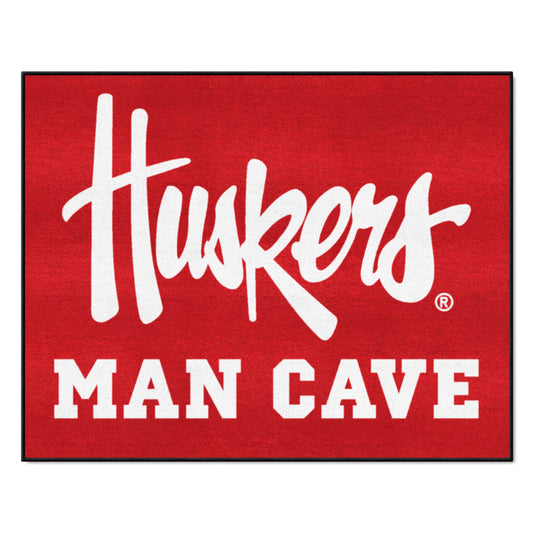 Nebraska Cornhuskers Man Cave All-Star Rug - 34 in. x 42.5 in., "Huskers"