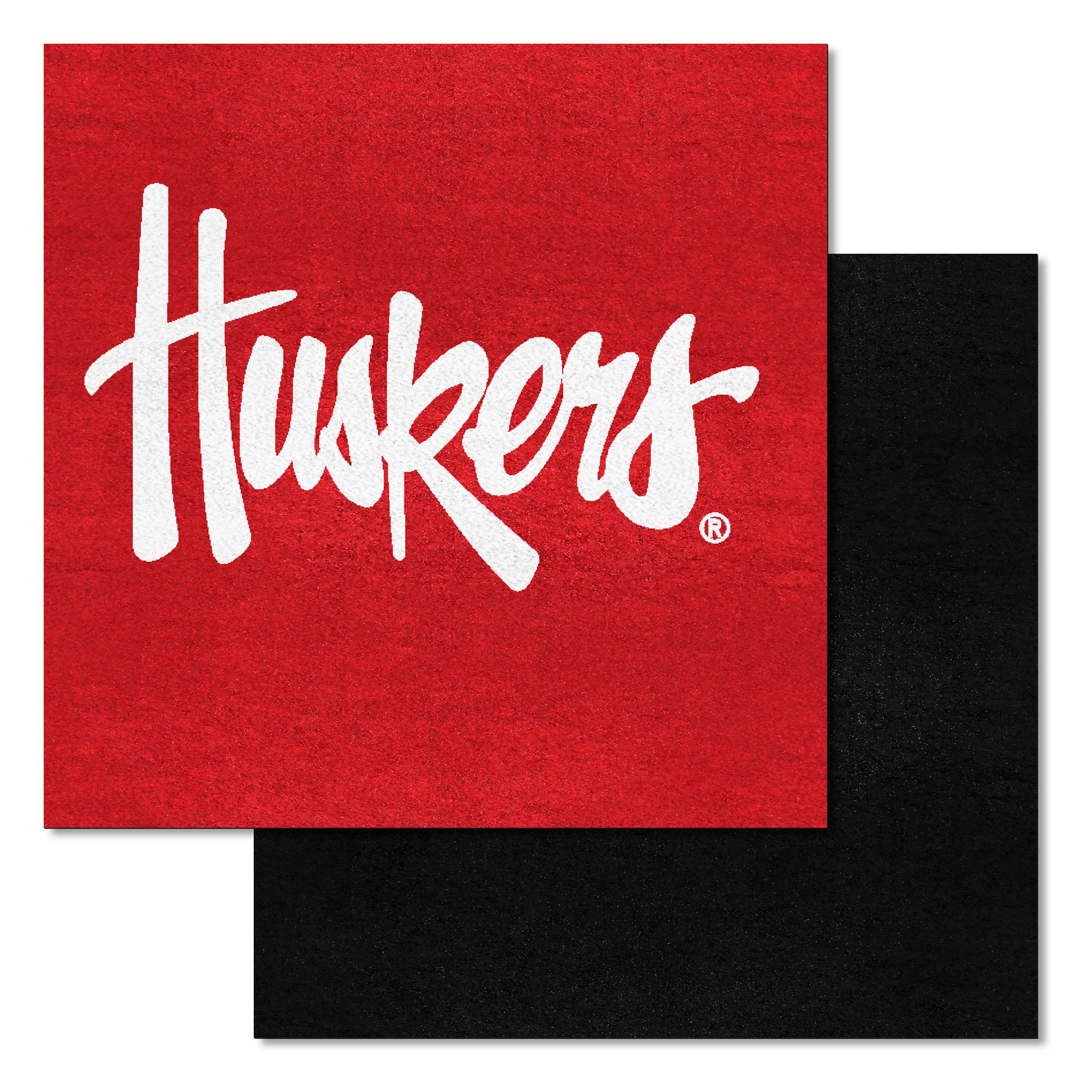 Nebraska Cornhuskers Team Carpet Tiles - 45 Sq Ft., "Huskers"