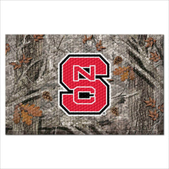 NC State Wolfpack Rubber Scraper Door Mat Camo, NCS Logo - NC State