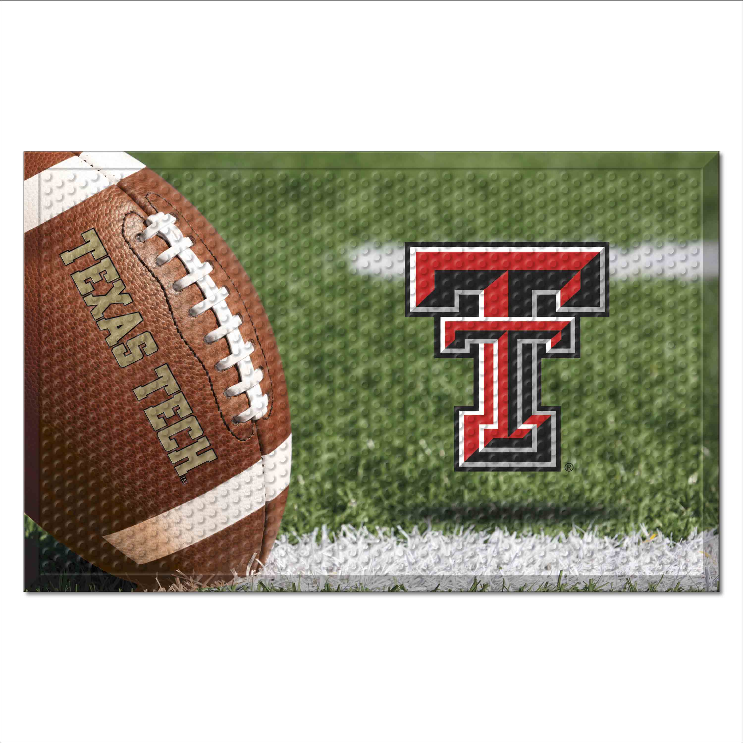 Texas Tech Red Raiders Rubber Scraper Door Mat