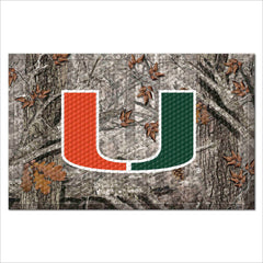 Miami Hurricanes Rubber Scraper Door Mat Camo