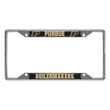 Purdue Boilermakers Chrome Metal License Plate Frame, 6.25in x 12.25in