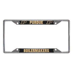 Purdue Boilermakers Chrome Metal License Plate Frame, 6.25in x 12.25in