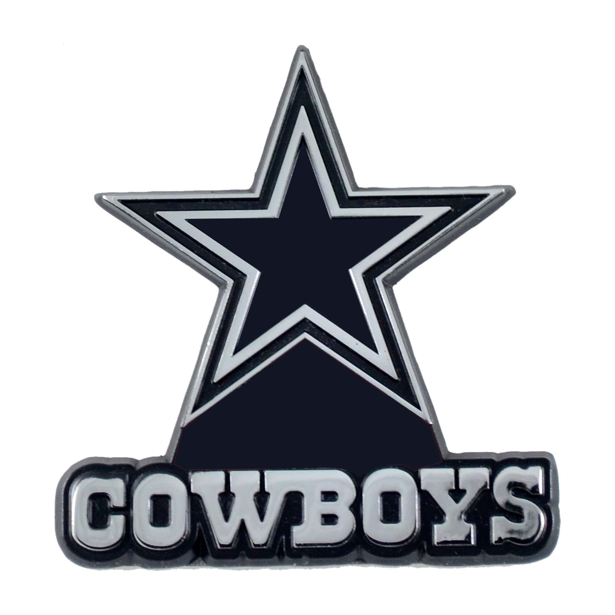 Dallas Cowboys 3D Chrome Metal Emblem - Dallas Cowboys