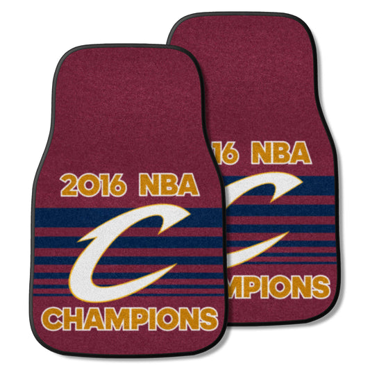 Cleveland Cavaliers 2016 NBA Champions Front Carpet Car Mat Set - 2 Pieces - Cleveland Cavaliers