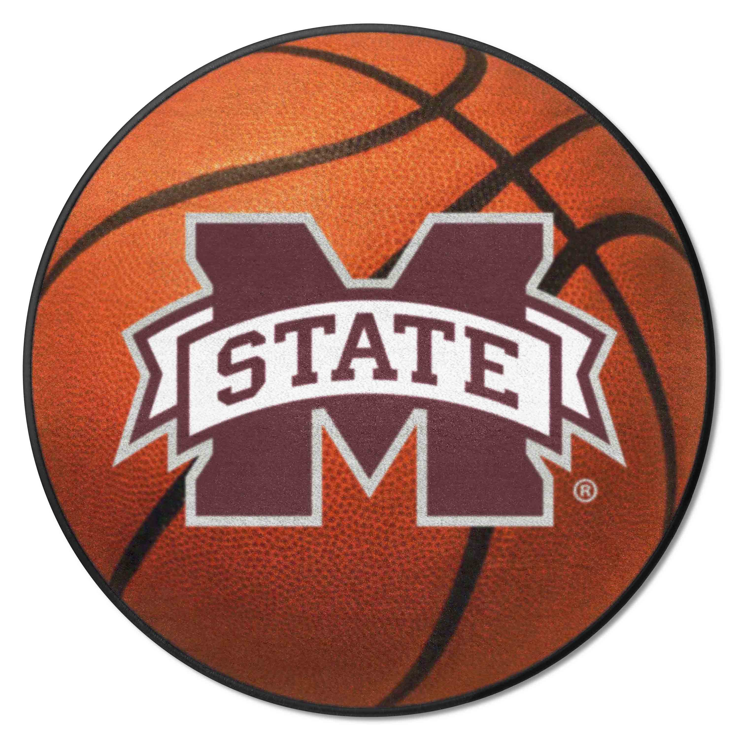 Mississippi State Bulldogs Basketball Rug - 27in. Diameter - Mississippi State