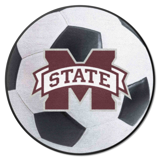 Mississippi State Bulldogs Soccer Ball Rug - 27in. Diameter