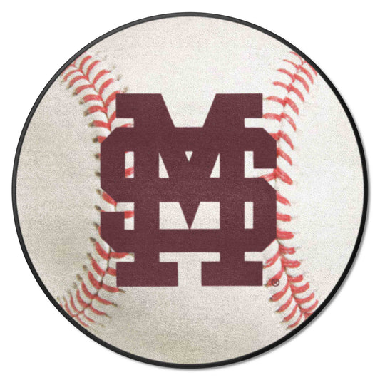 Mississippi State Bulldogs Baseball Rug - 27in. Diameter - Mississippi State