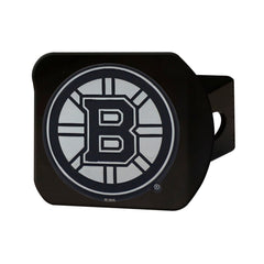 Boston Bruins Black Metal Hitch Cover with Metal Chrome 3D Emblem - Boston Bruins