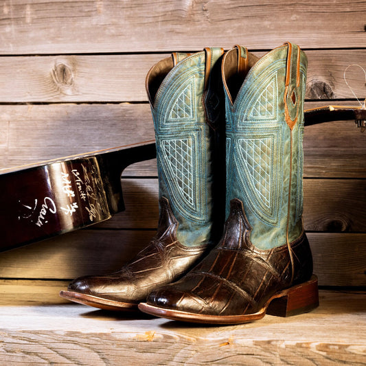 Stetson Big Horn Tobacco Alligator Cowboy Boot