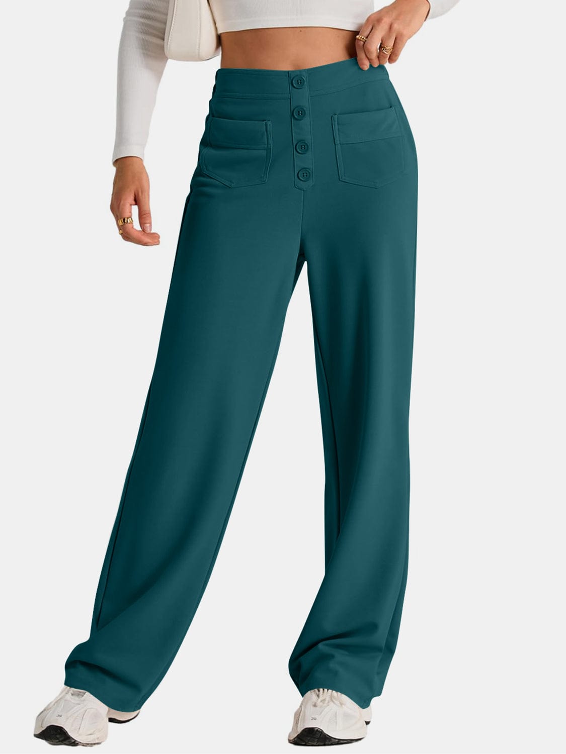 High Waist Wide Leg Pants - Trendsi