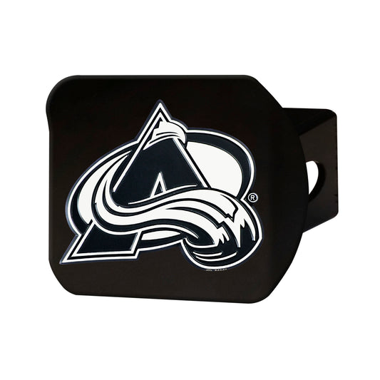 Colorado Avalanche Black Metal Hitch Cover with Metal Chrome 3D Emblem