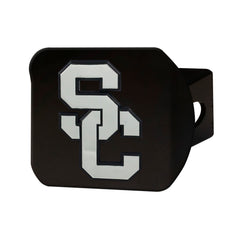 Southern California Trojans Black Metal Hitch Cover with Metal Chrome 3D Emblem