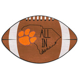 Clemson Tigers Southern Style Football Rug - 20.5in. x 32.5in.