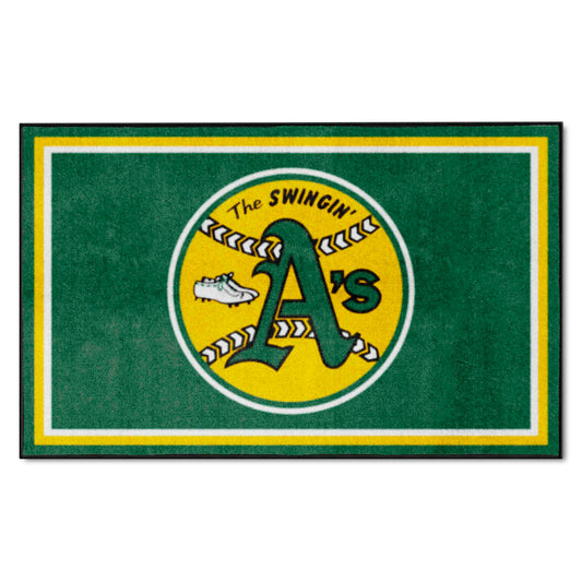 Oakland Athletics 4ft. x 6ft. Plush Area Rug1981 - Oakland Athletics