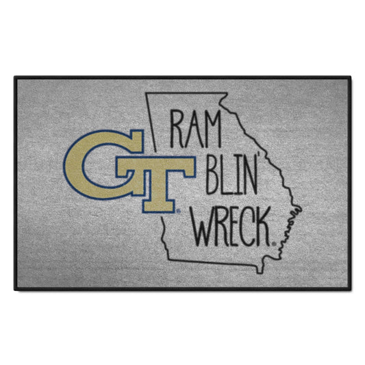 Georgia Tech Yellow Jackets Southern Style Starter Mat Accent Rug - 19in. x 30in.