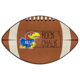 Kansas Jayhawks Southern Style Football Rug - 20.5in. x 32.5in.