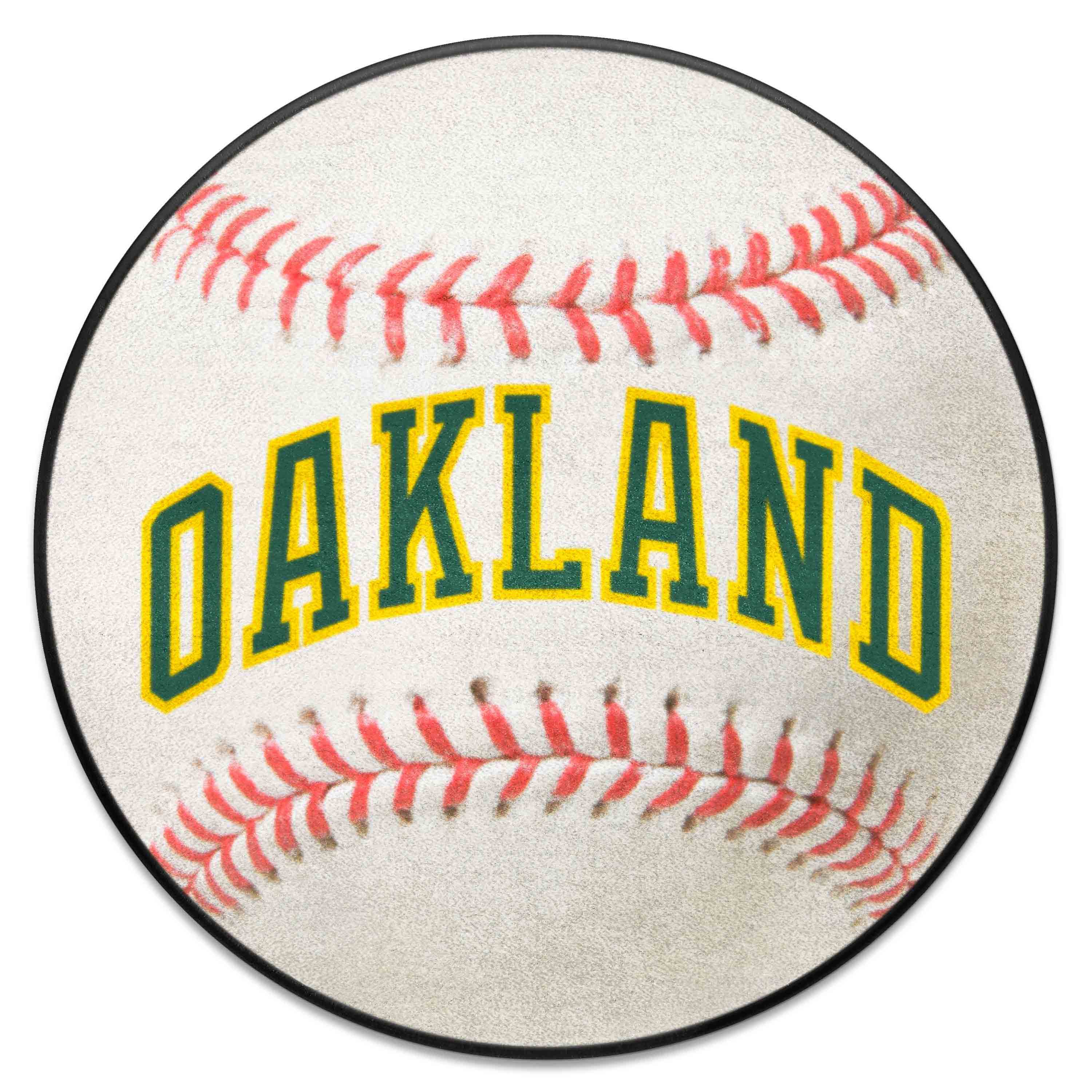 Oakland Athletics Baseball Rug - 27in. Diameter1981 - Oakland Athletics