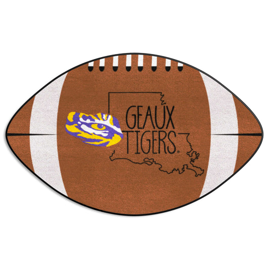 LSU Tigers Southern Style Football Rug - 20.5in. x 32.5in.