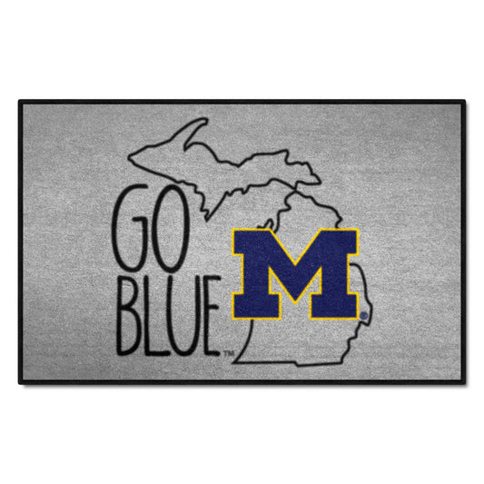 Michigan Wolverines Southern Style Starter Mat Accent Rug - 19in. x 30in.