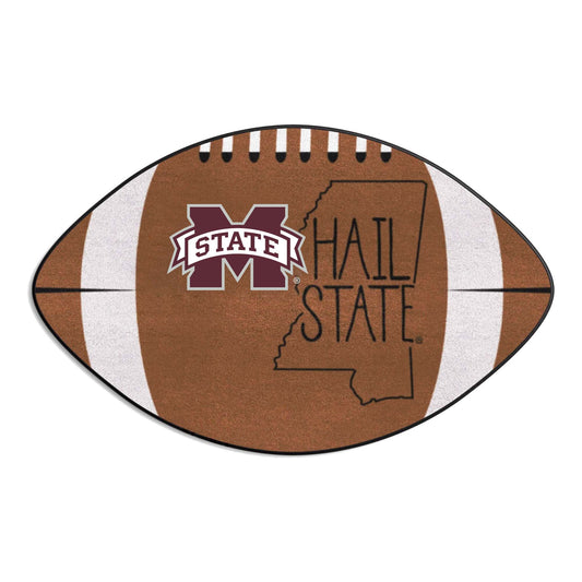 Mississippi State Bulldogs Southern Style Football Rug - 20.5in. x 32.5in. - Mississippi State