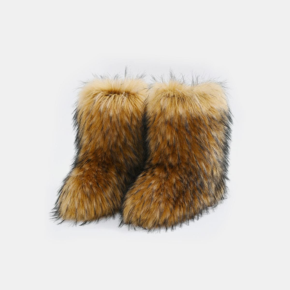 Thermal Fuzzy Platform Boots - Trendsi