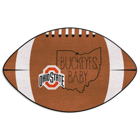 Ohio State Buckeyes Southern Style Football Rug - 20.5in. x 32.5in.