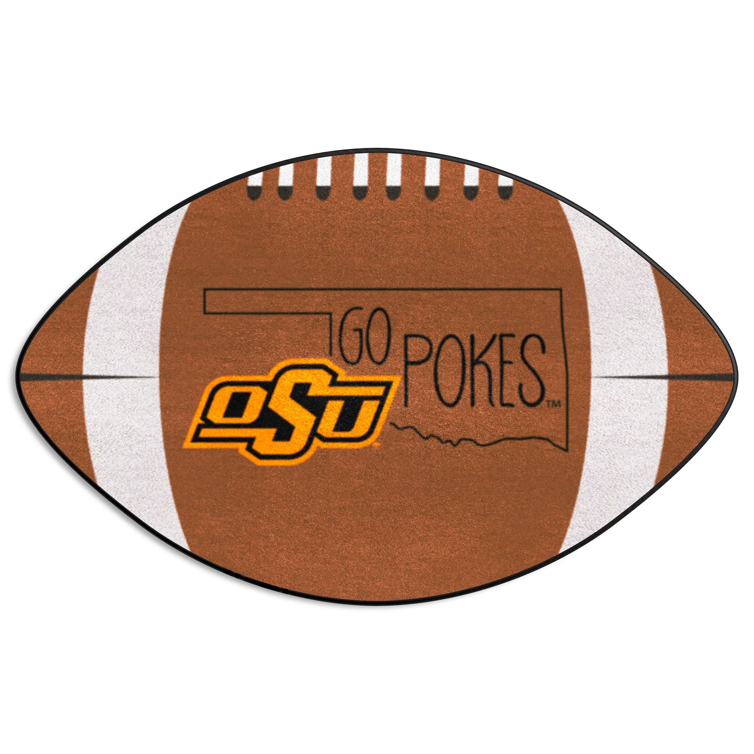 Oklahoma State Cowboys Southern Style Football Rug - 20.5in. x 32.5in.